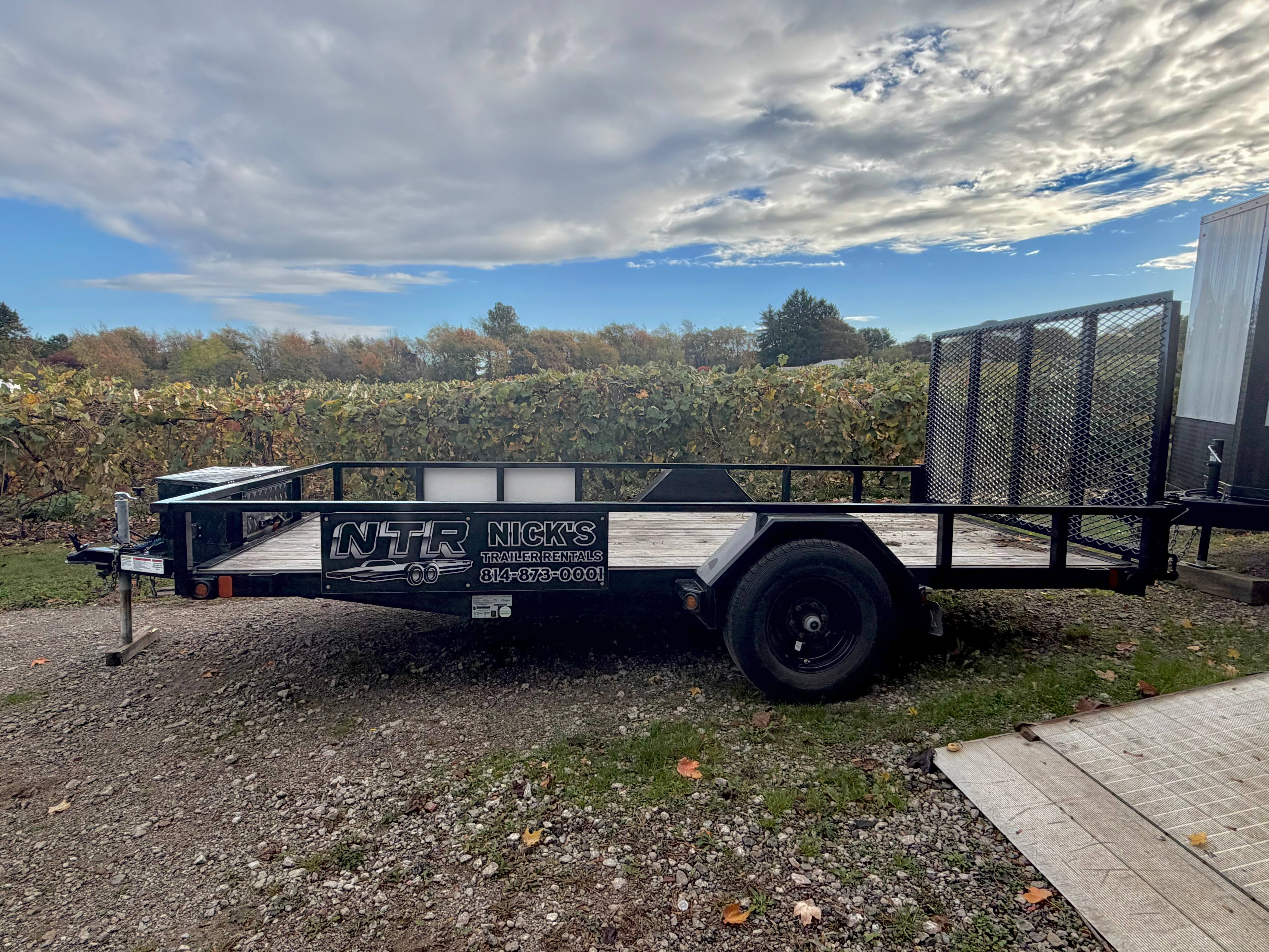 Utility trailer rental Erie PA - Versatile utility trailer for moving and hauling