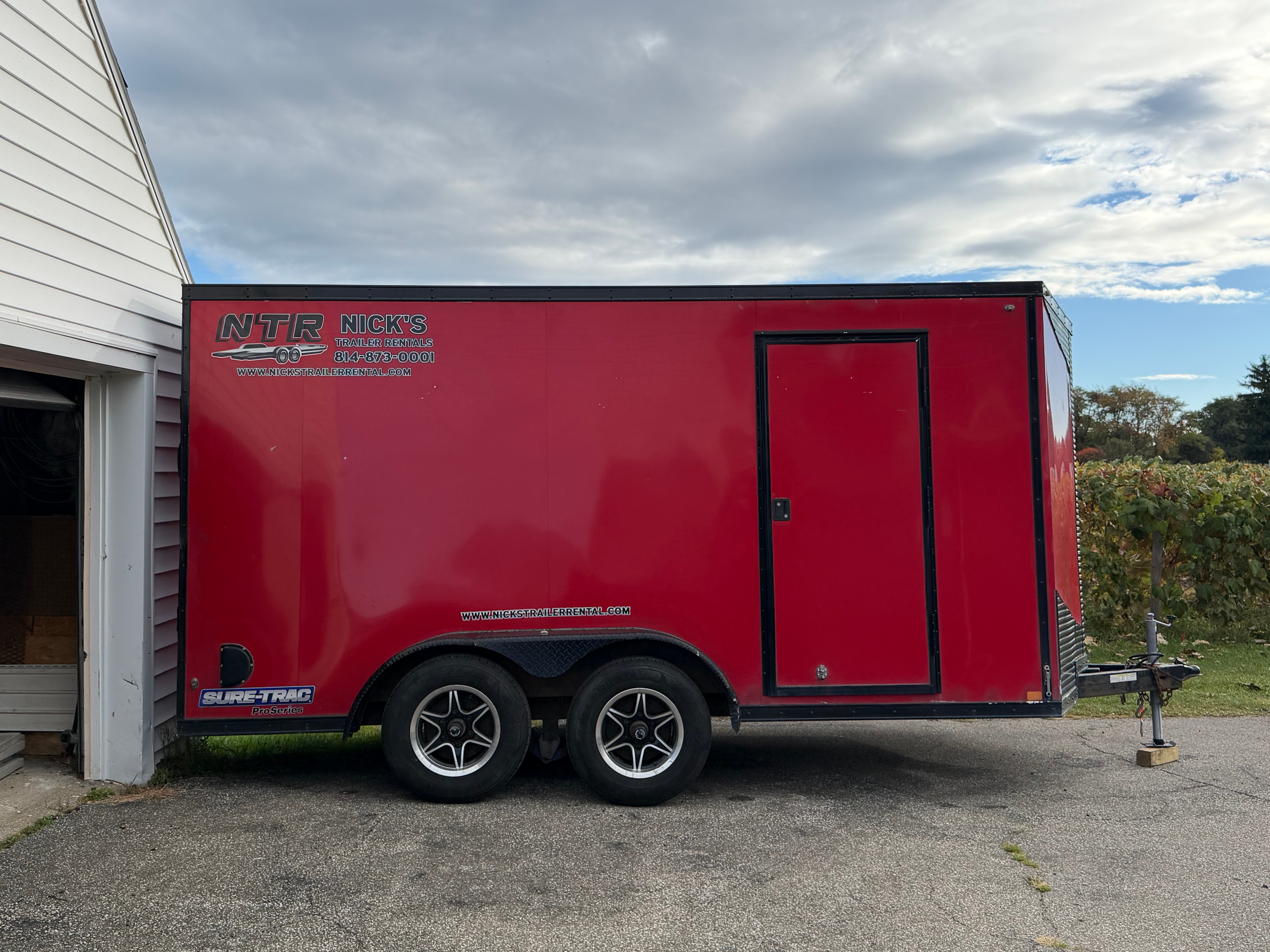 Enclosed trailer rental Erie PA - Secure enclosed cargo trailer for weather-protected transport